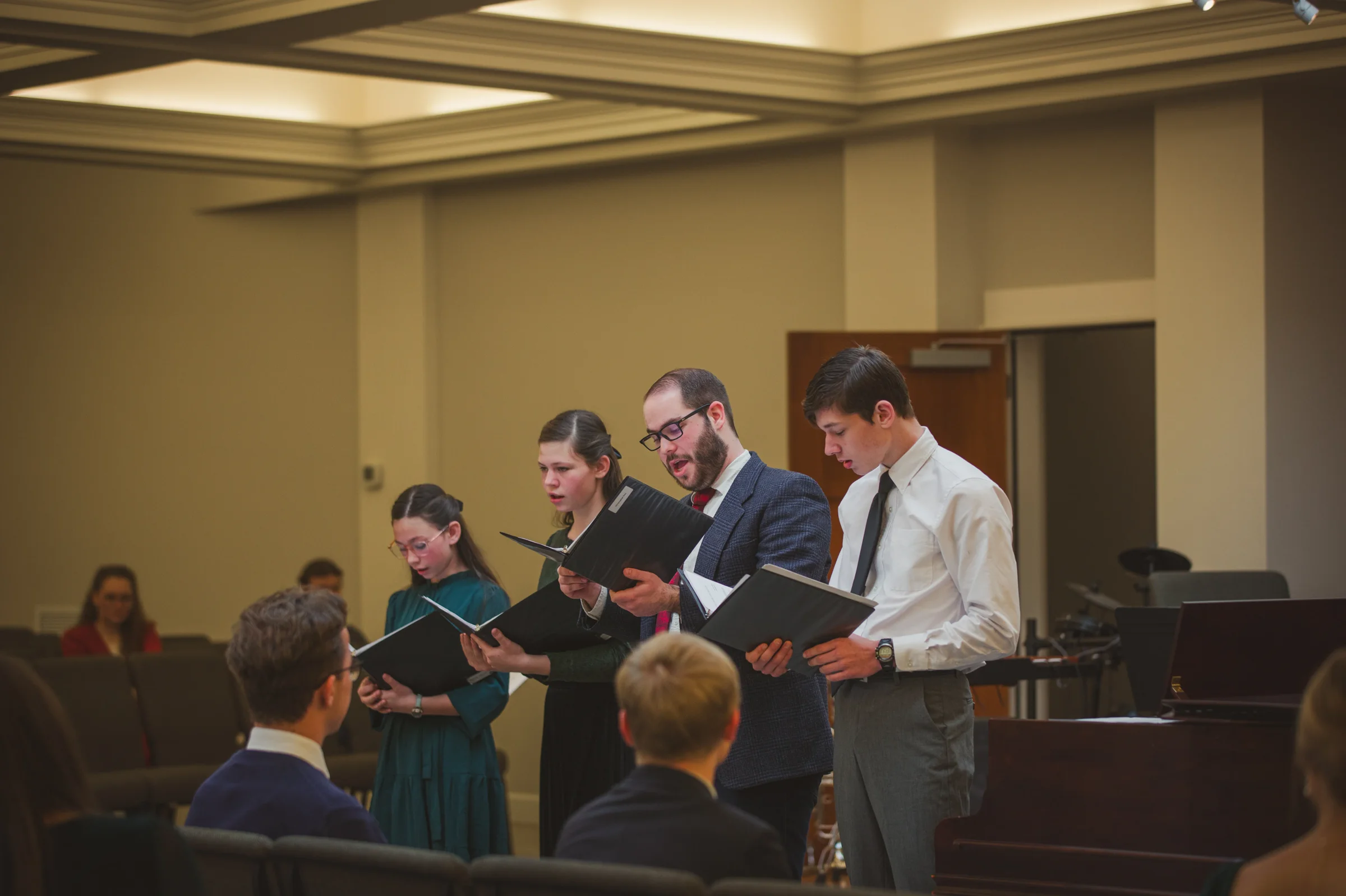 Choir quartet performing